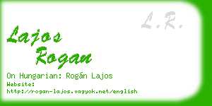 lajos rogan business card